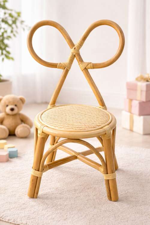 Rattan Bow Kids’ Chair